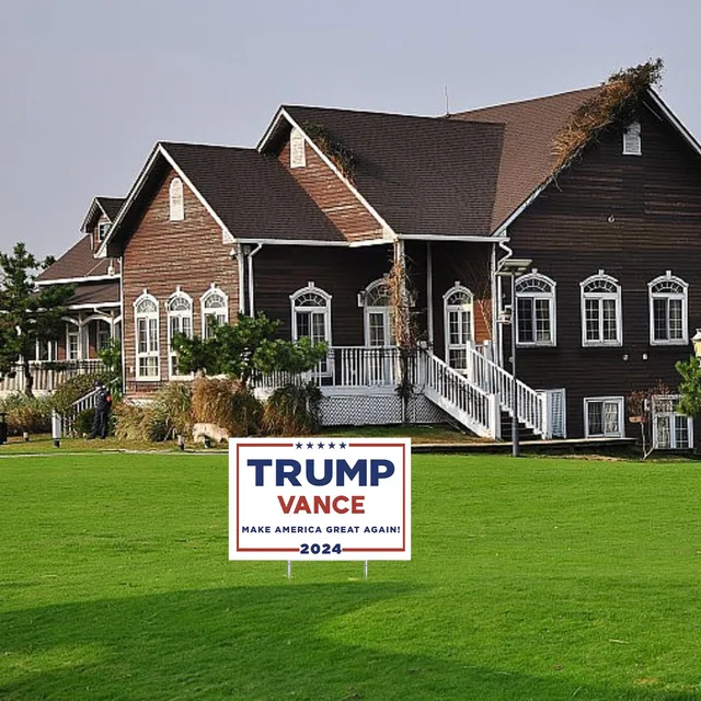 2024 Yard Signs 18 X 12 Inches Double Printing Make America Great Again Trump Us Presidential Campaign Outdoor Insert Sign 1