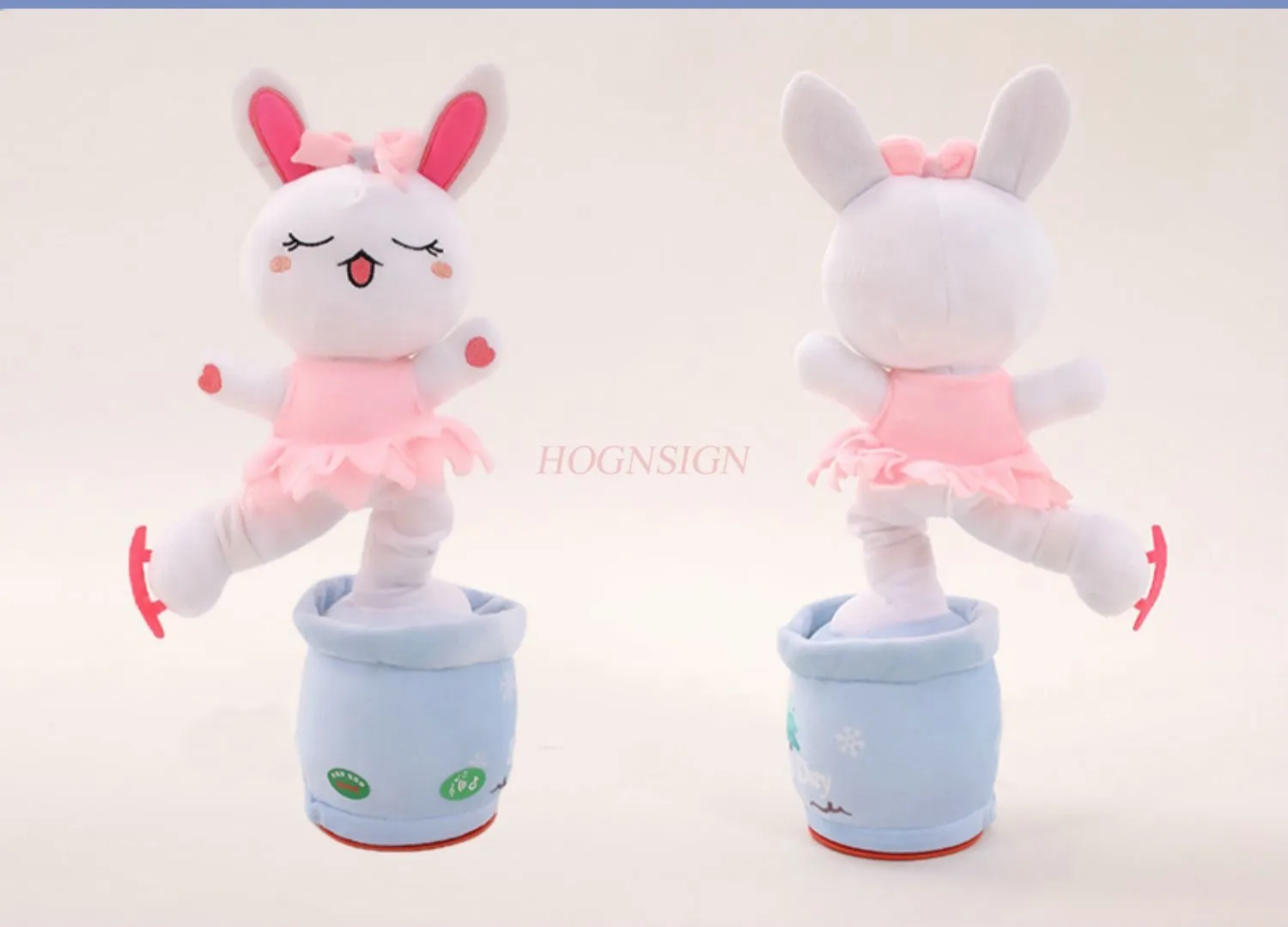 Little rabbit toy, a plush toy that can learn to speak, sing, and dance, as a baby comfort gift