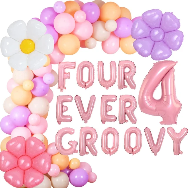 Daisy Balloon Garland, Daisy Flower Balloon, Groovy Party, Daisy Party,  Boho Daisy, Retro Balloons, Flower Power, 70's Party, Daisy Wall 