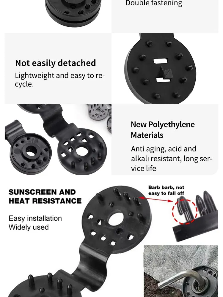 Description Picture 6 of item50Pcs Shade Cloth Clips Shade Fabric Clamps Grommets For Net Mesh Cover Sunblock Fabric In Garden Backyard Greenhouse Fixer
