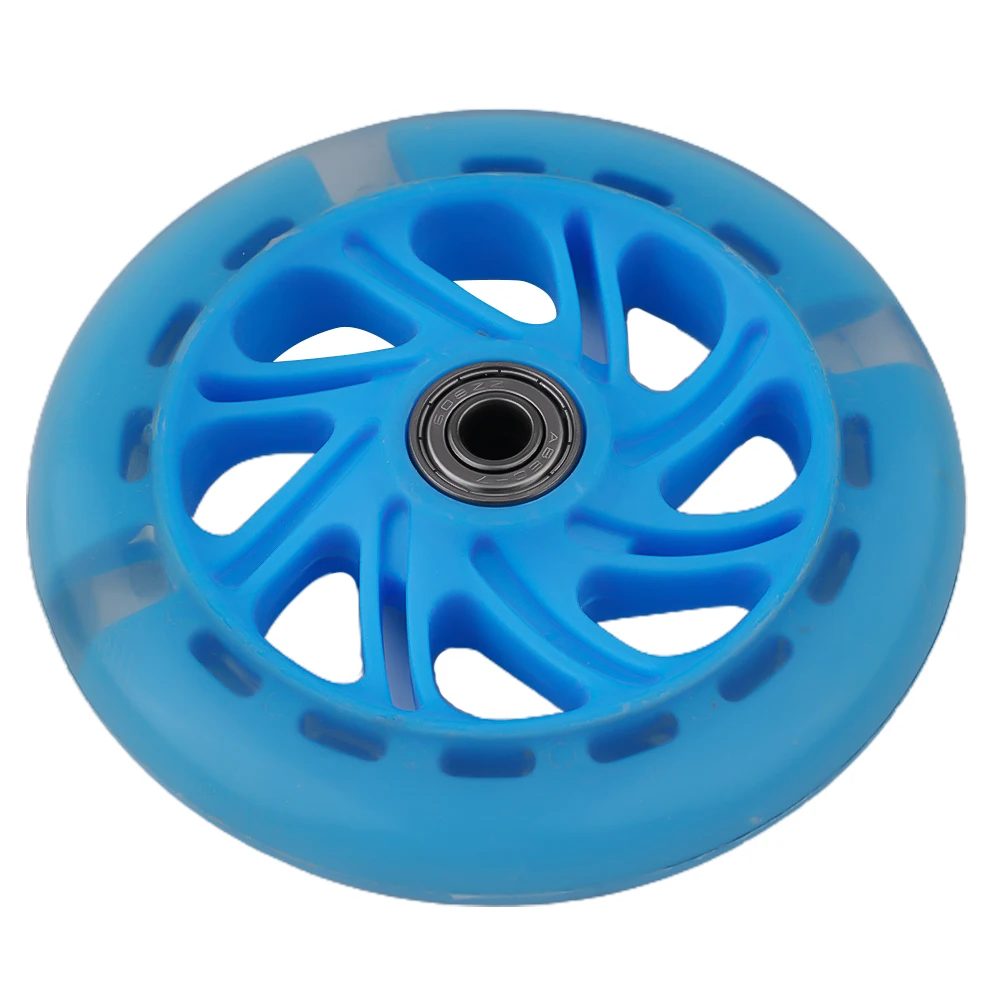 1pc LED-Blitz Rad Blinkende Lichter Zurück Hinten ABEC Für Roller Mini 12x2cm PU Kinder ersetzen Räder Beleuchtung Outdoor Fahrrad Teil – Detail 27