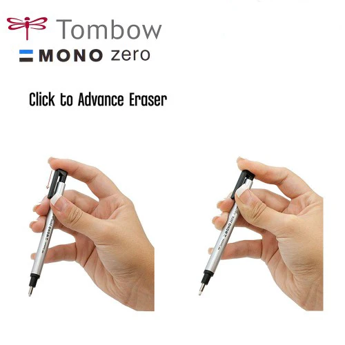 Tombow Mono Zero Eraser Mechanical Rubber Refillable Pen Press Type Sketching Drawing Correction Children's Erasers Art Supplies 2