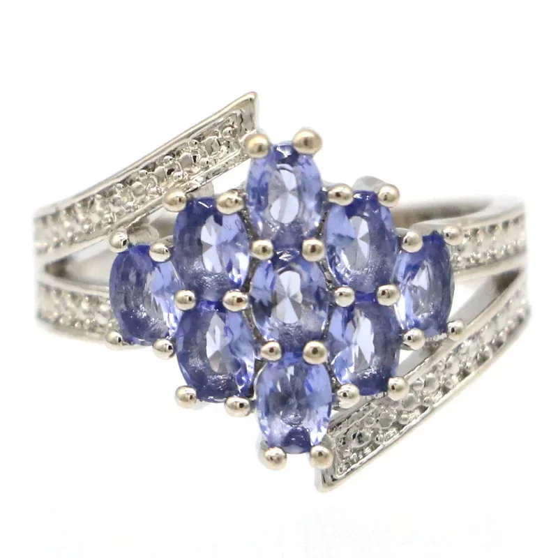 4.5g Customized 925 SOLID STERLING SILVER Customized Rings Tourmaline Citrine Swiss Blue Iolite Rhodolite Garnet Violet Tanzanit