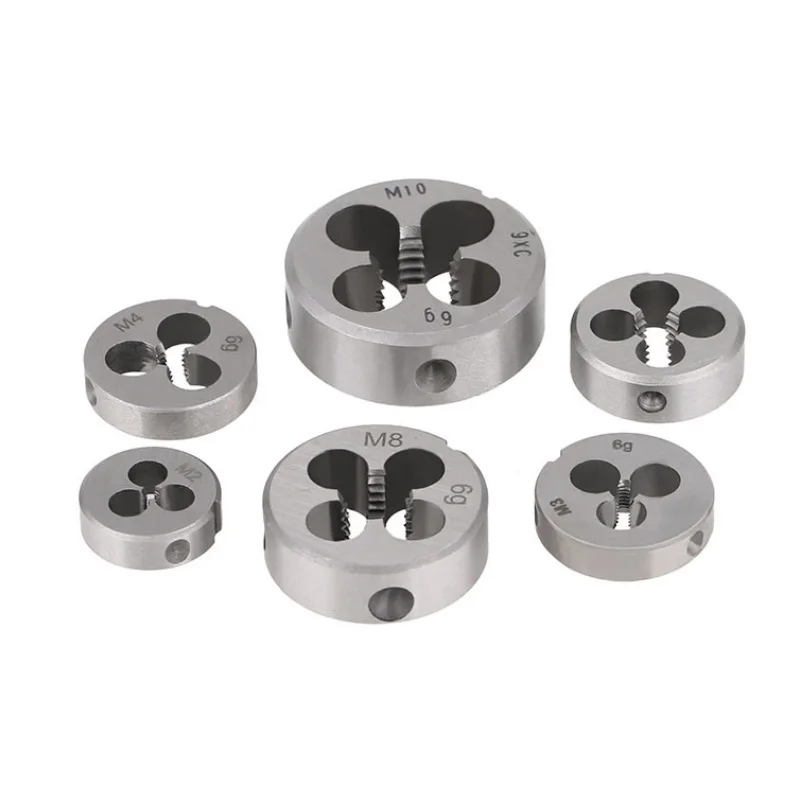 나사산 다이 미터법 M1M20 UNC 1/2-1310 -24 BSW 1/2-125/32-32 금속 가공용 우측 메트릭 다이 핸드 툴 합금강