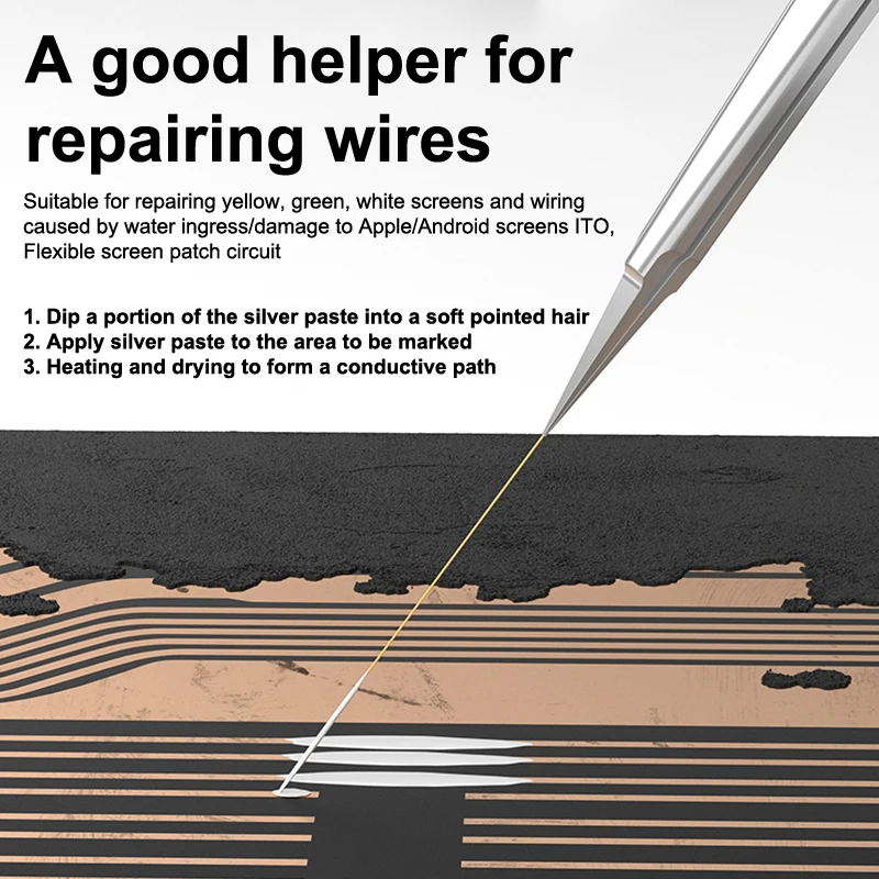 1set LW-327 Nano Conductive Silver Paste Mobile Phone Flexible Screen Circuit Repair Restoration Maintenance Tool