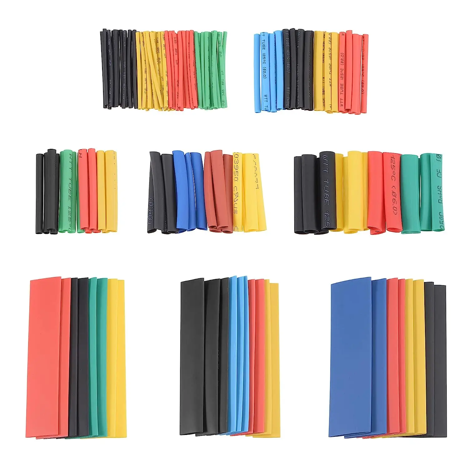 

Keszoox 164pcs 2:1 Heat Shrink Tubing Kit, Heat Shrink Tubes Wire Wrap 8 Sizes