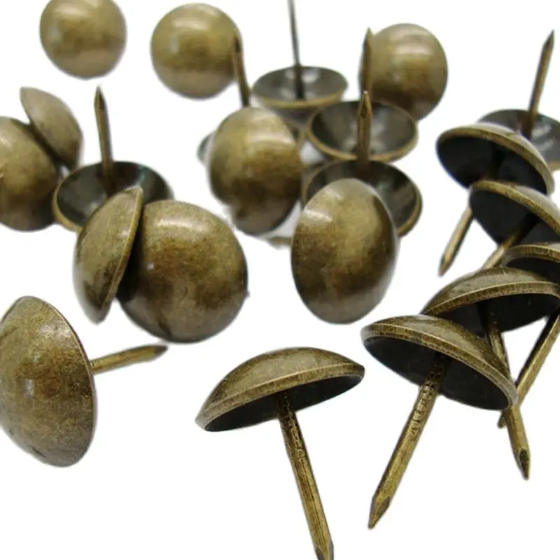 Thumbtack Wine Case Box Sofa Decorative Tack Stud Pushpin Doornail Hardware Antique Bronze Upholstery Thicken Nail 50Pcs/lot