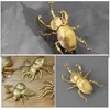 12Pcs Gold Insect Toy Golden Bee Ladybug Figurines Mini Insects Figurines Animal Solid Brass Insect Miniatures For Party 6