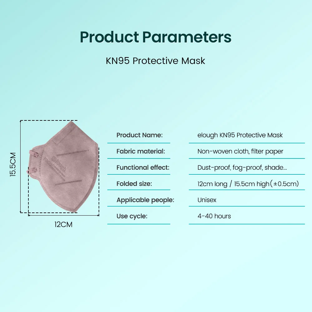 KN95 Mask Disposable Face Mask 10-100PCS FFP2 Mascarillas Homologadas Head-mounted Head Band Design Reusable Face Mask Approved CE