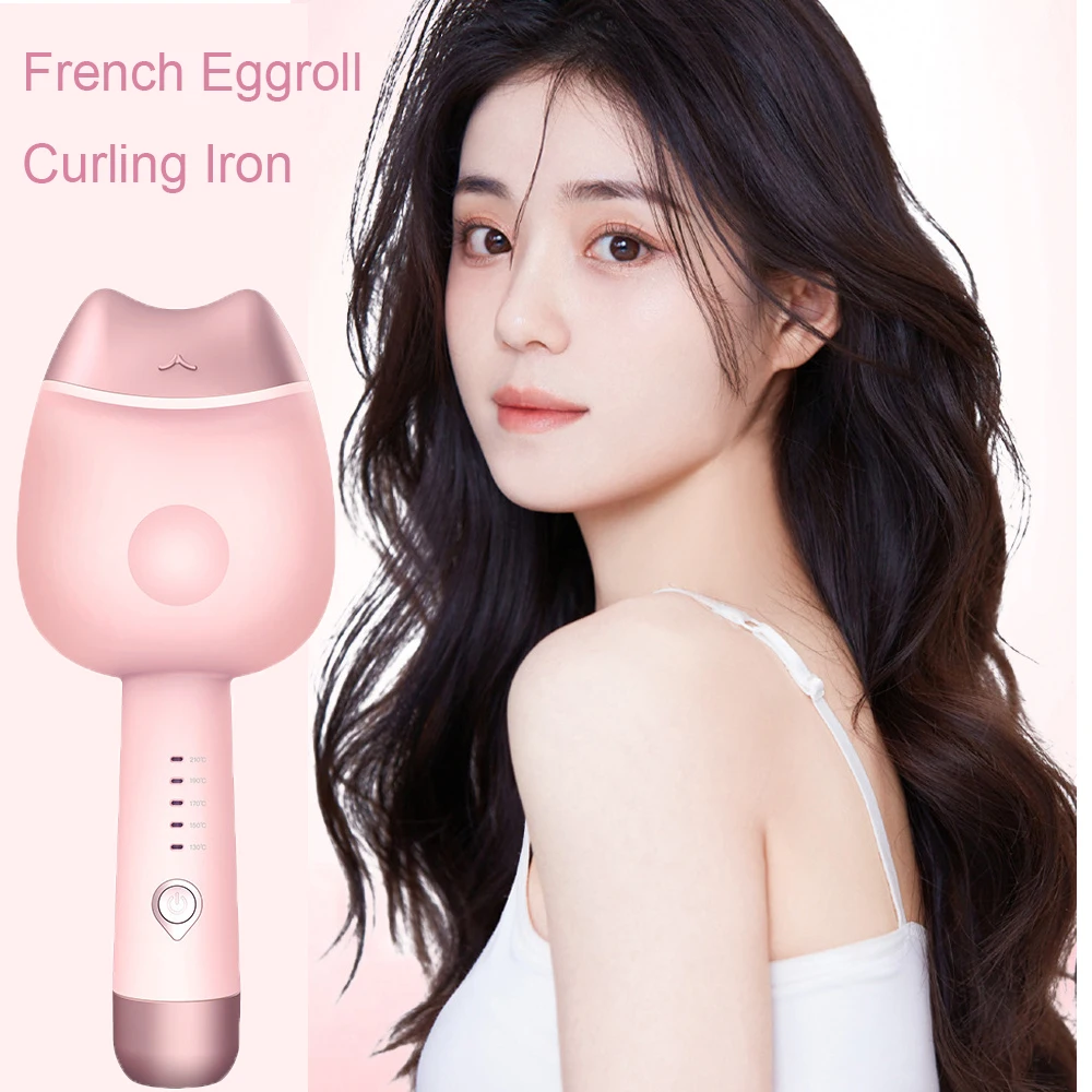 

32mm Cat Ear Ceramic Curling Irons 2 Barrels Egg Rolls Hair Curler Mini Curling Hair Irons Waves Hair Curler Hair Styling Tools