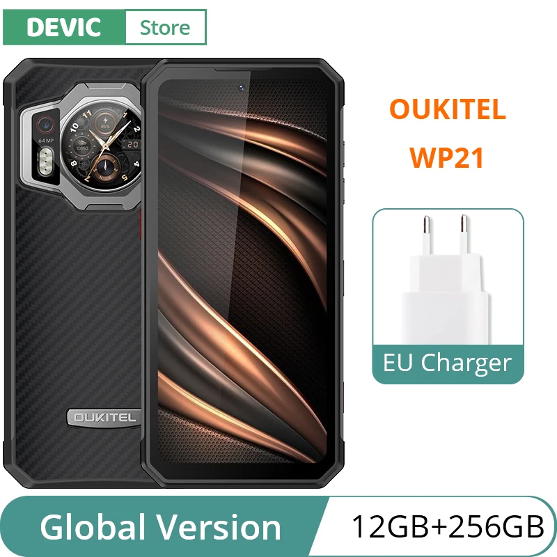 

Global Version OUKITEL WP21 Smartphone 66W Ultra Fast Charging Helio G99 Octa Core 6.78" 120Hz Refresh Rate 9800mAh Big Battery