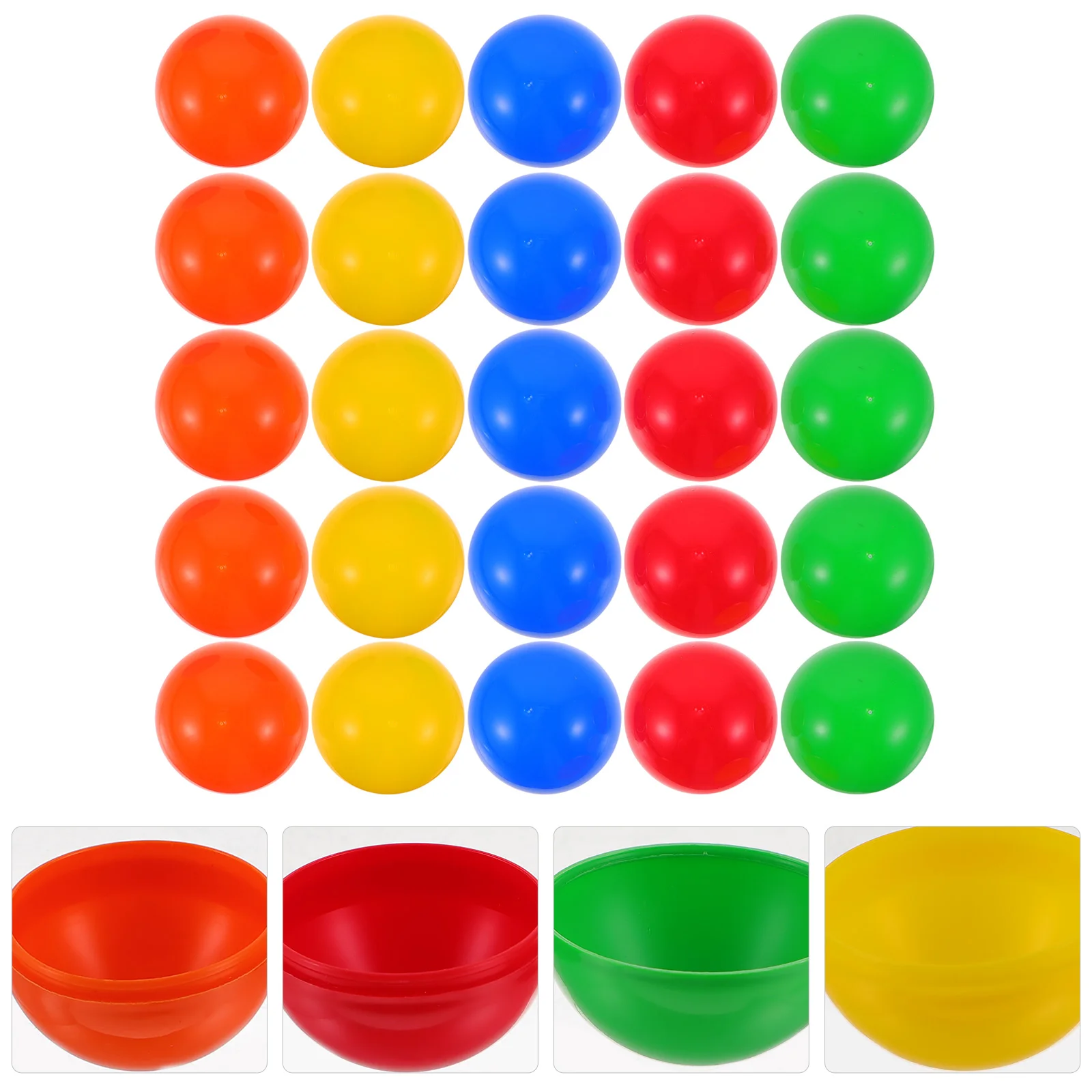 25 Pcs Lottery Ball Toys Plastic Balls Game Prize Raffle Calling Sphere Party Activity Props Pvc Drawing Bride Openable