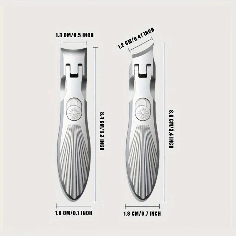 Large Nail Clippers Anti-Splash Toenail Clippers for Thick Toenails Nails Mess Free Toe Nail with Catcher 1Pcs
