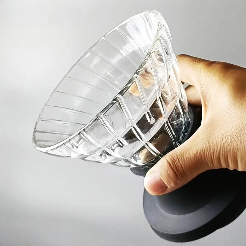 

Japanese Handmade Coffee Smart Cup V60 Drip Filter Silicone Glass Filter Cup with Switch Coffee Filter Cup Set