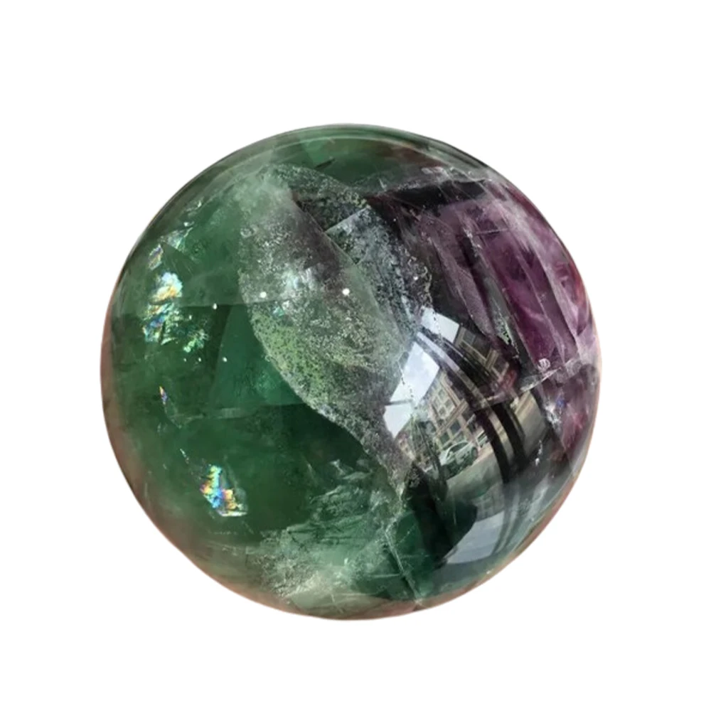 Description Picture 6 of itemNatural color fluorite crystal ball artificially polished mineral color crystal home decoration boutique souvenir collection