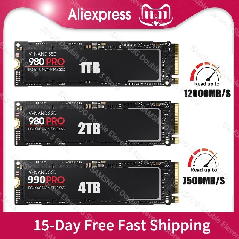 

Original New 1TB 2TB M.2 ssd nvme m2 NGFF SSD SATA hard Drive 4TB NVMe pcie 990PRO Internal Hard Disk For Laptop/Desktop/mac/PS5