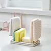 Kitchen Faucet Sink Sponge Rack Stand Plastic Sponge Towel Holder Scouring Pad Dishwash Kitchen Organizer Cloth Drain Basket 2