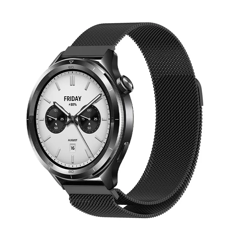Elegant 22mm Milanese Stainless Steel Watch Strap - Classic Metal Solo Loop Wristband