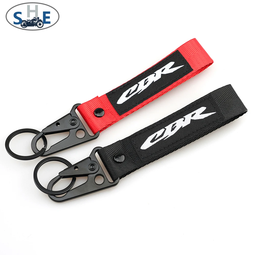 

For Honda CBR 125R F4i 650F/R 1100XX 1000F CBR 600 954 1000 RR 900RR 250R Motorcycle Double-Sided Embroidery Keychain KeyRing