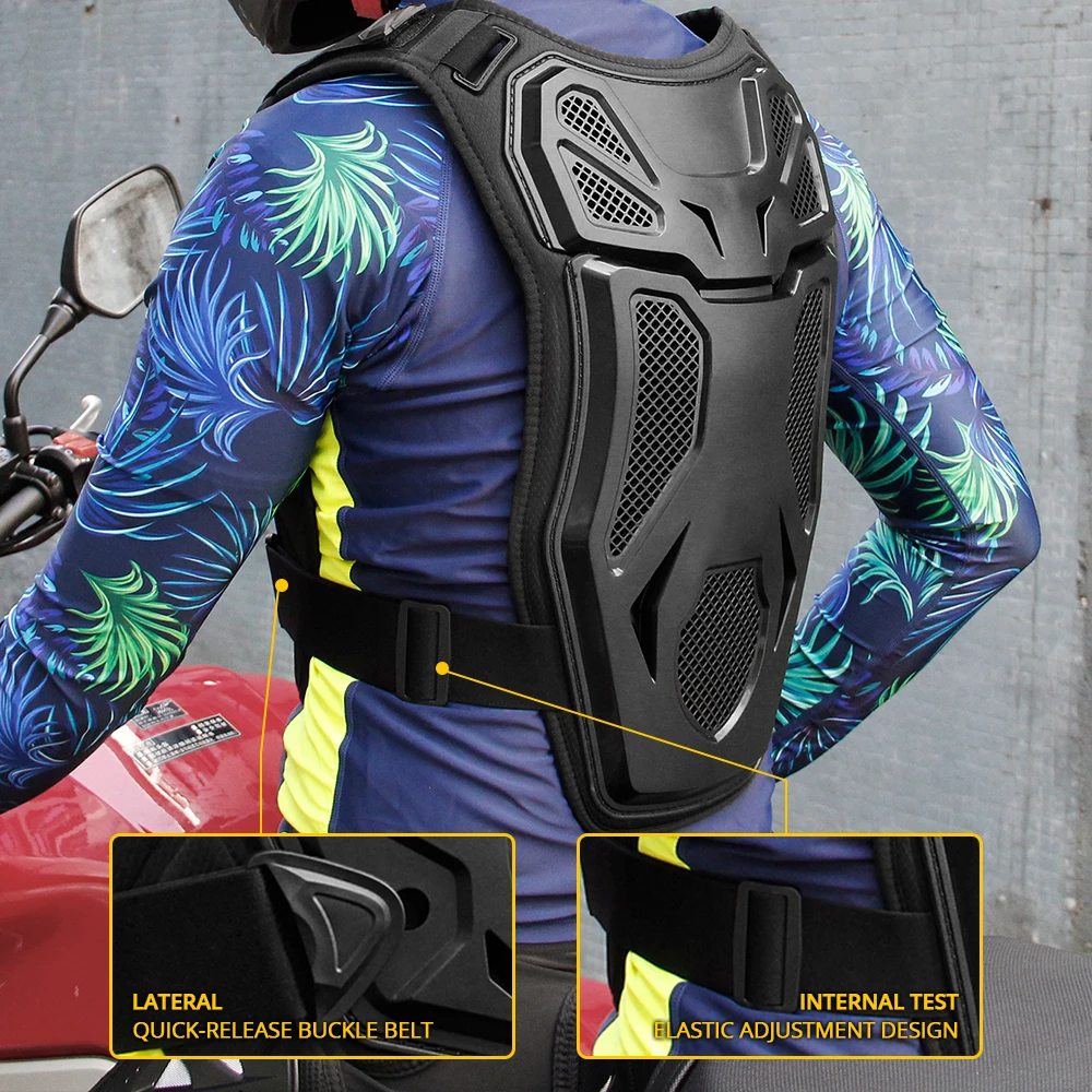성인용 오토바이 아머 조끼 충돌 방지 오프로드 오토바이 보호 조끼 오프로드 라이딩 가슴 등 보호 장비