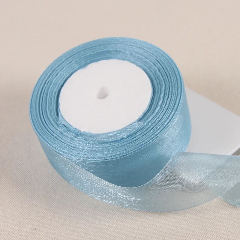 Burgundy Transparent Organza Ribbon for DIY Crafts and Decorations