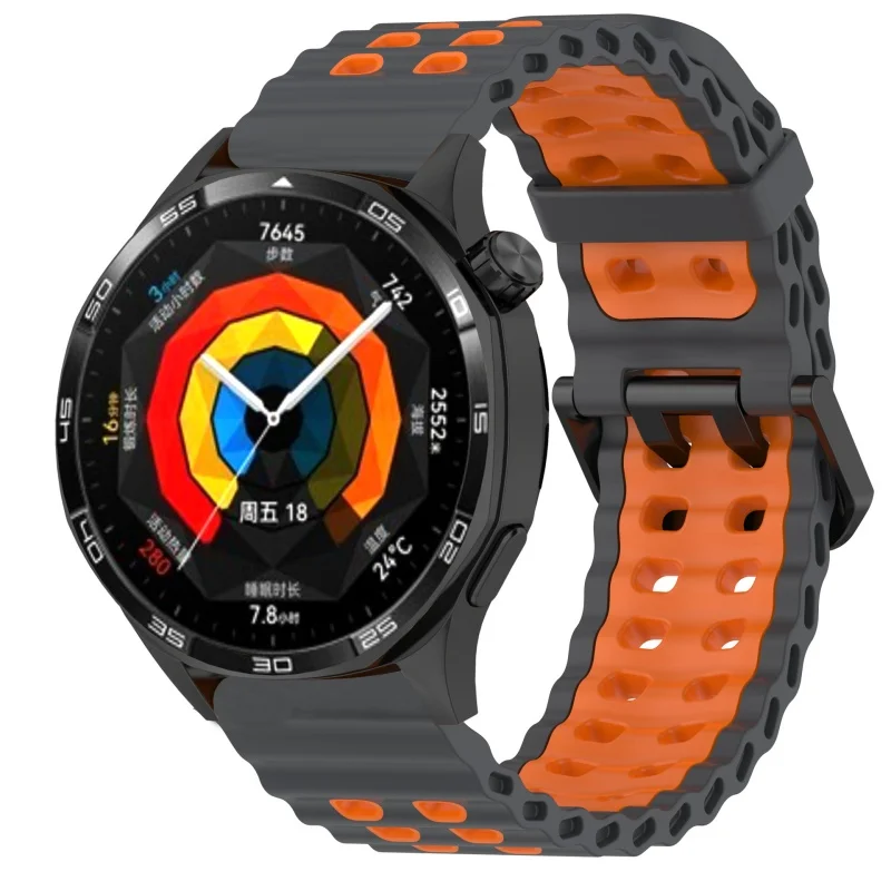 Breathable 22mm Silicone Sports Strap