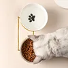 Ceramic Bowl for Kittens and Puppies 500ML Pet Water Feeder Cat Food Dispenser with Elevated Stand Ideal Cat Accessory Feeding 3