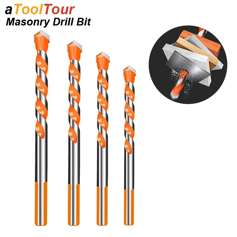 Masonry Concrete Tungsten Carbide Drill Bits Ultimate For Glass Ceramic Tile Brick Metal Wood Mason Hard Alloy Hole Opener Punch 5pcs carbide tipped sds plus 160mm masonry drill bit drillforce glass ceramic tile concrete drill bits set 6 8 10 12mm