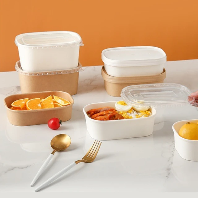 Disposable Meal Prep Food Container  Disposable Paper Food Containers -  10pcs Kraft - Aliexpress