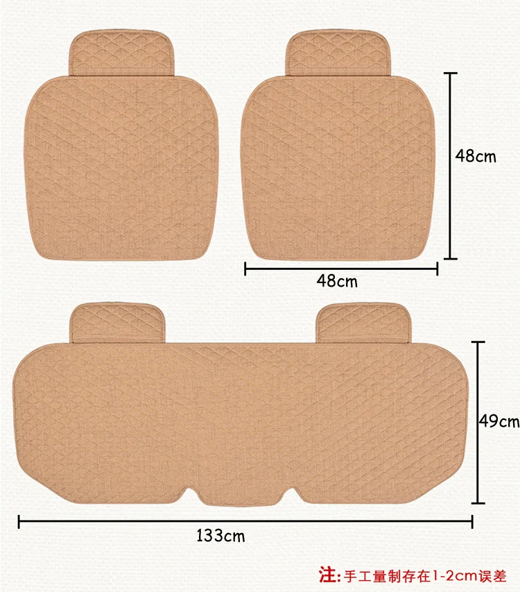Flax Car Seat Cover Four Seasons Front Rear Linen Fabric Cushion Breathable  Protector Mat Pad Auto Accessories Universal Size - Automobiles Seat Covers  - AliExpress