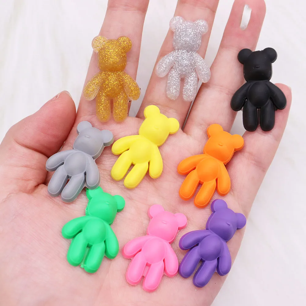 25 Charms Ours En Cristal Pour Chaussures PVC, Décorations Croc Et Jibbitz, Lot Enfant Multicolore