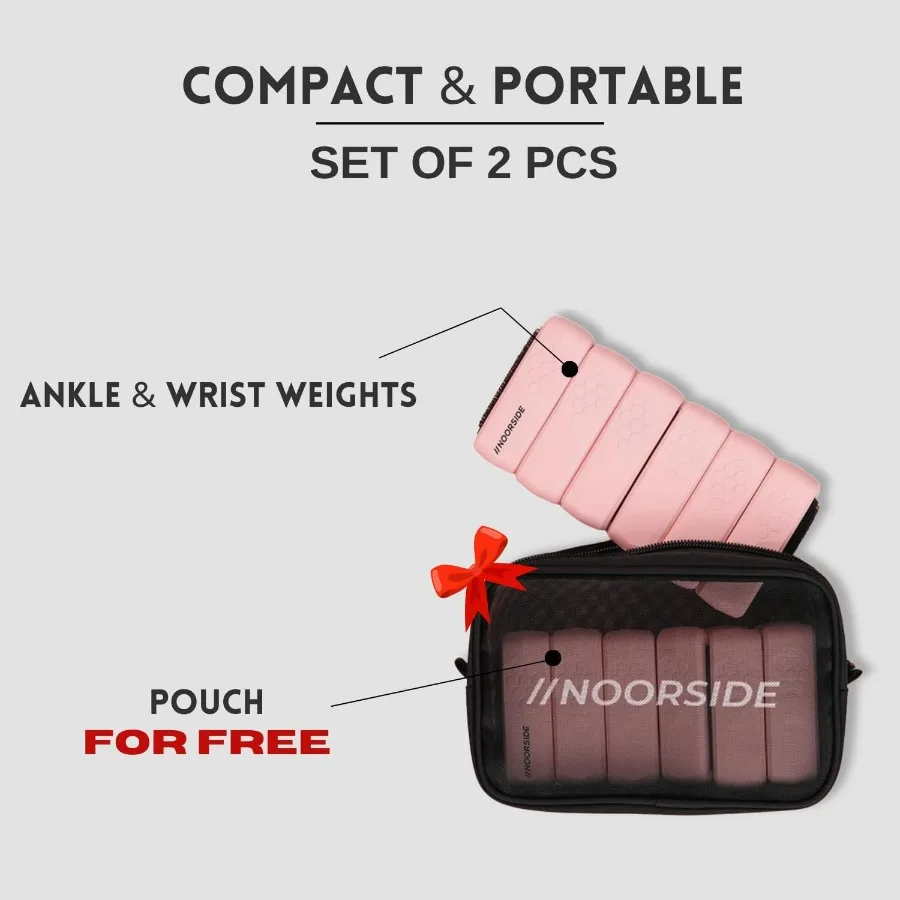 Ankle weights and Adujstable Wrist Weights for Women and Men | 1.1 lb each (2.2 lbs per set) | One Size Fits All | Perfect For W