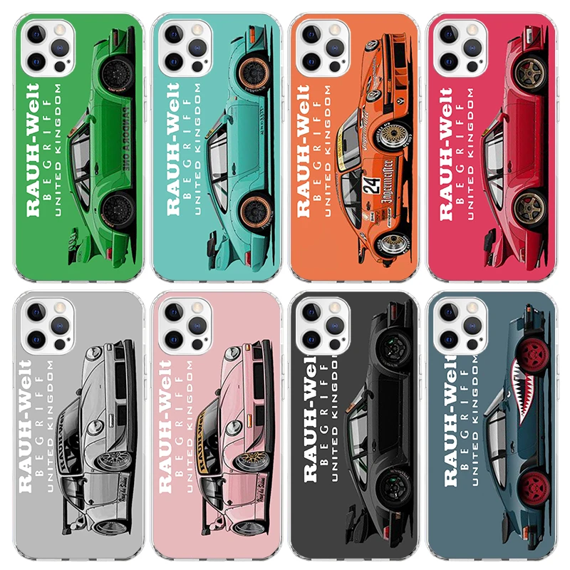 Спортивный автомобиль Дрифт RWB 911 964 933 чехол для телефона iPhone 15 14 13 12 Mini 11 Pro Max чехол 7 Plus X XS XR 8 + SE силиконовый чехол Pr