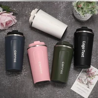 Stainless Steel Thermos Mug, Gym Sport Water Bottle, Travel Thermo Cup, Office Cup, Free Custom Logo, Running, Gym, 380 ml 510ml 6