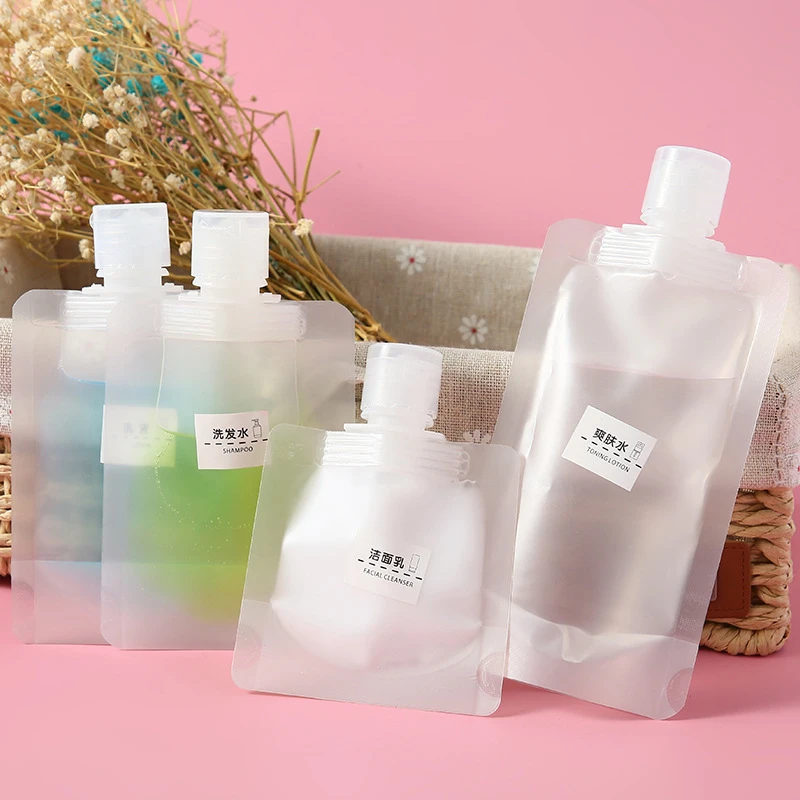 Travel Refillable Pouches Shampoo Liquid Lotion Dispenser Bag Cosmetic Packaging Storage