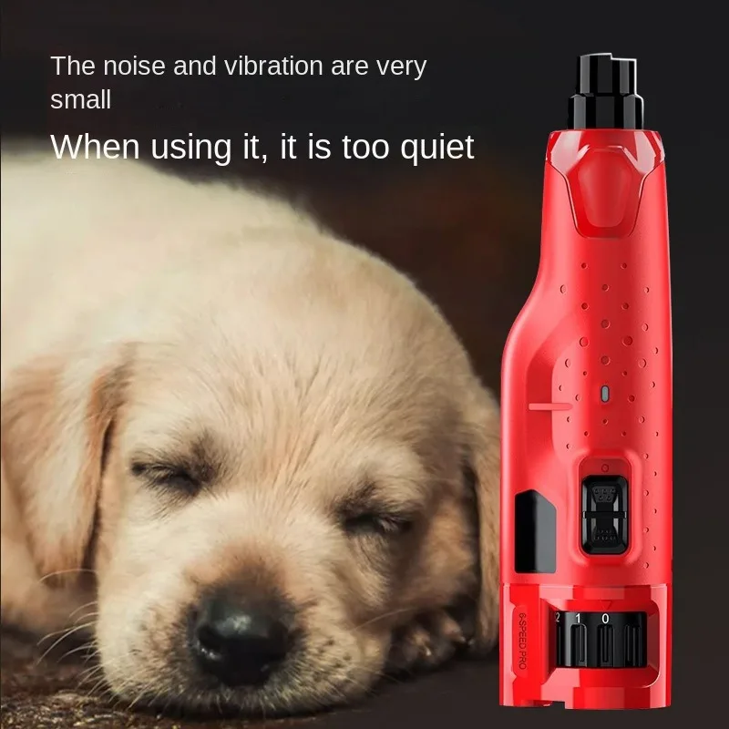 Electric Six-Gear Dog Nail Clippers with Light