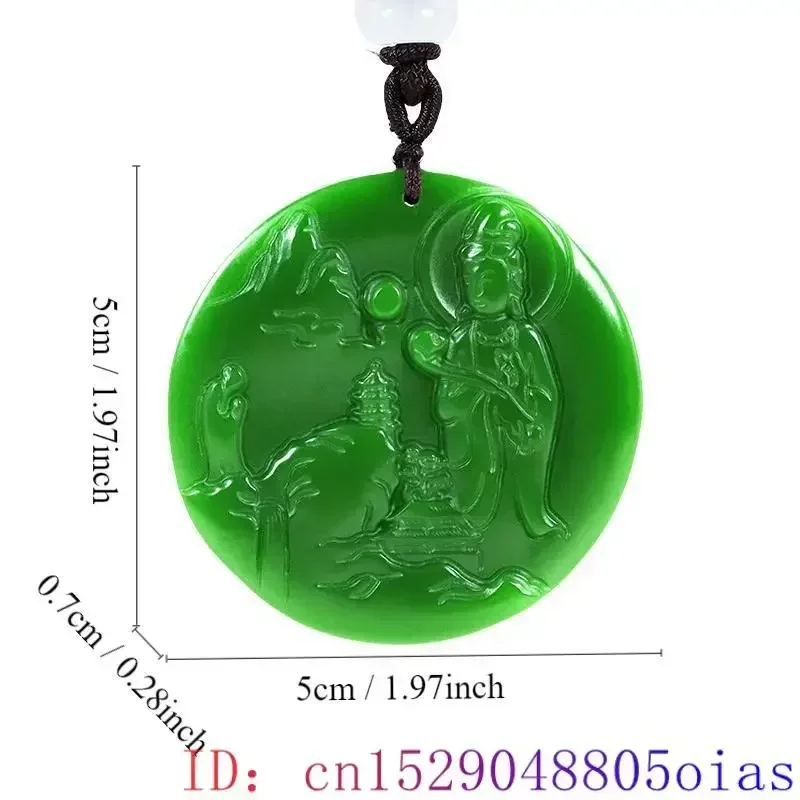 Натуральный зеленый кулон из натурального нефрита, ожерелье из яшмы, камень, амулет, китайские аксессуары, модные очаровательные ювелирные изделия, подарки для женщин