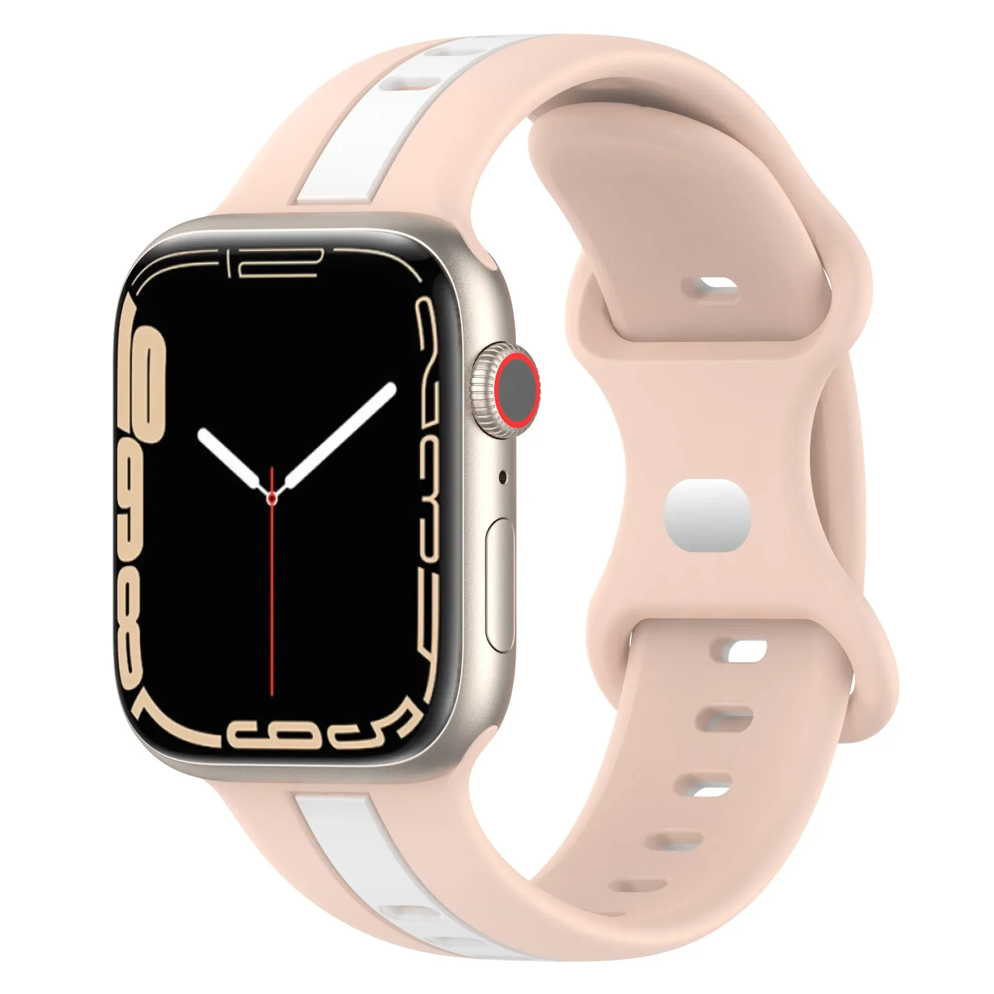 Silicone Sport Loop Strap for Apple Watch Band, Multi-Size Adjustable Bracelet