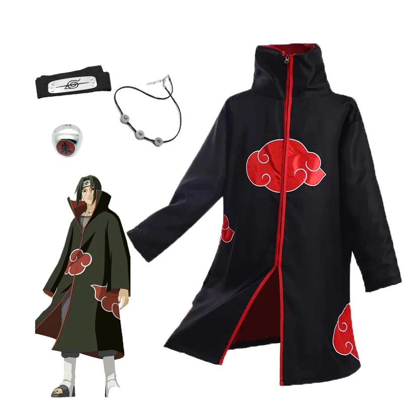 Женский костюм для косплея Наруто плащ Акацуки Itachi детский обезболивающий