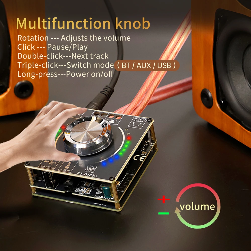 TPA3116 100W x 2 스테레오 Bluetooth 디지털 증폭기 보드 DC9-24V XY-D100H Bluetooth 5.0 디지털 무선 연결 모듈