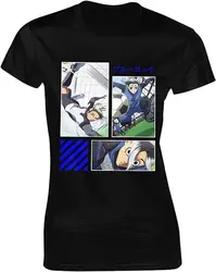 Blue Anime Lock Shirt Women's Fashion Short Sleeve Cotton T Shirts Quick Dry Pattern Custom Tee Tops Black