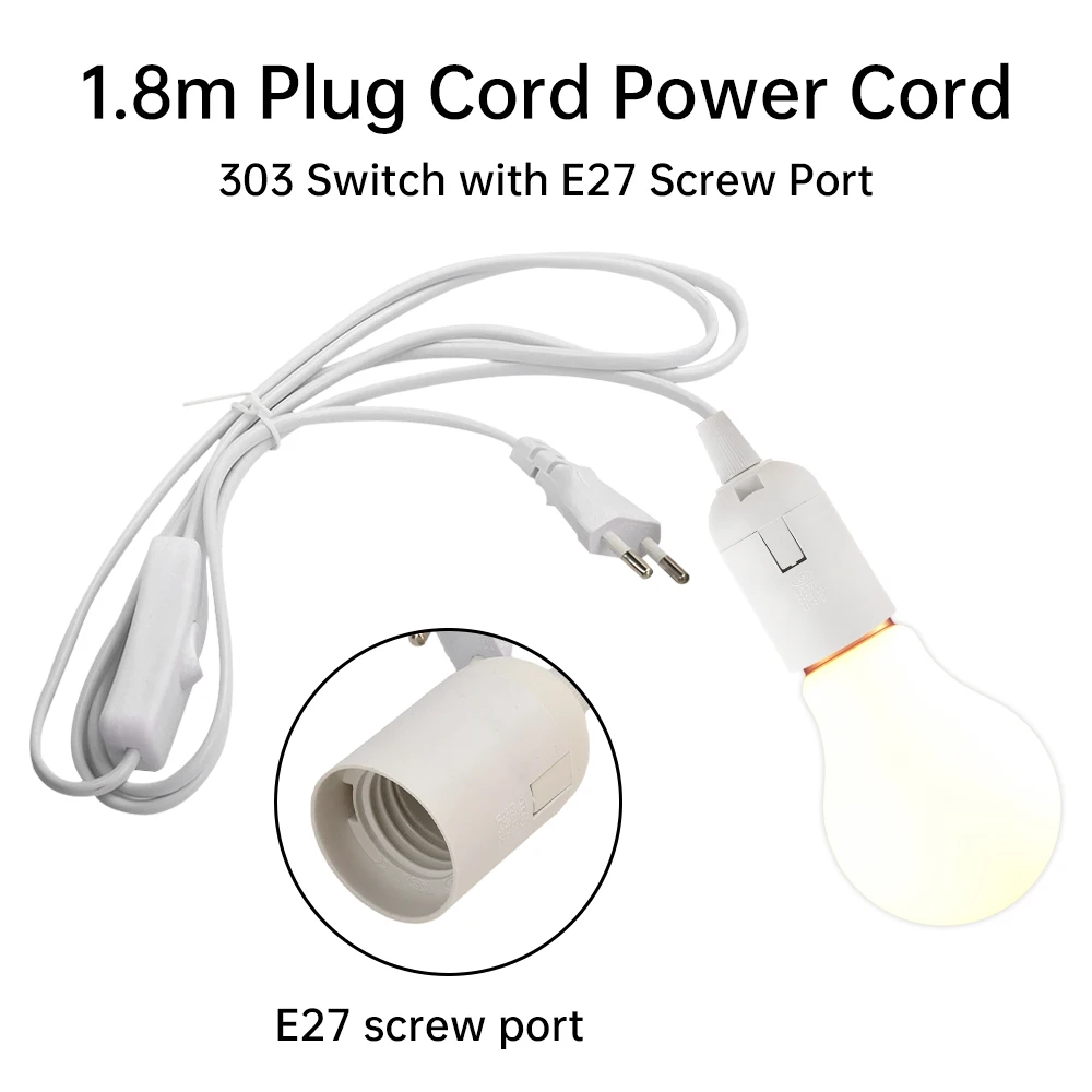 1.8m Power Cord Cables E27 Bulb Socket Base Holder Full Teeth Lamp Base Holder With Switch Wire For Led Bulbs Fixture Hang lamp lamp holder,lamp bulb holder,lamp base