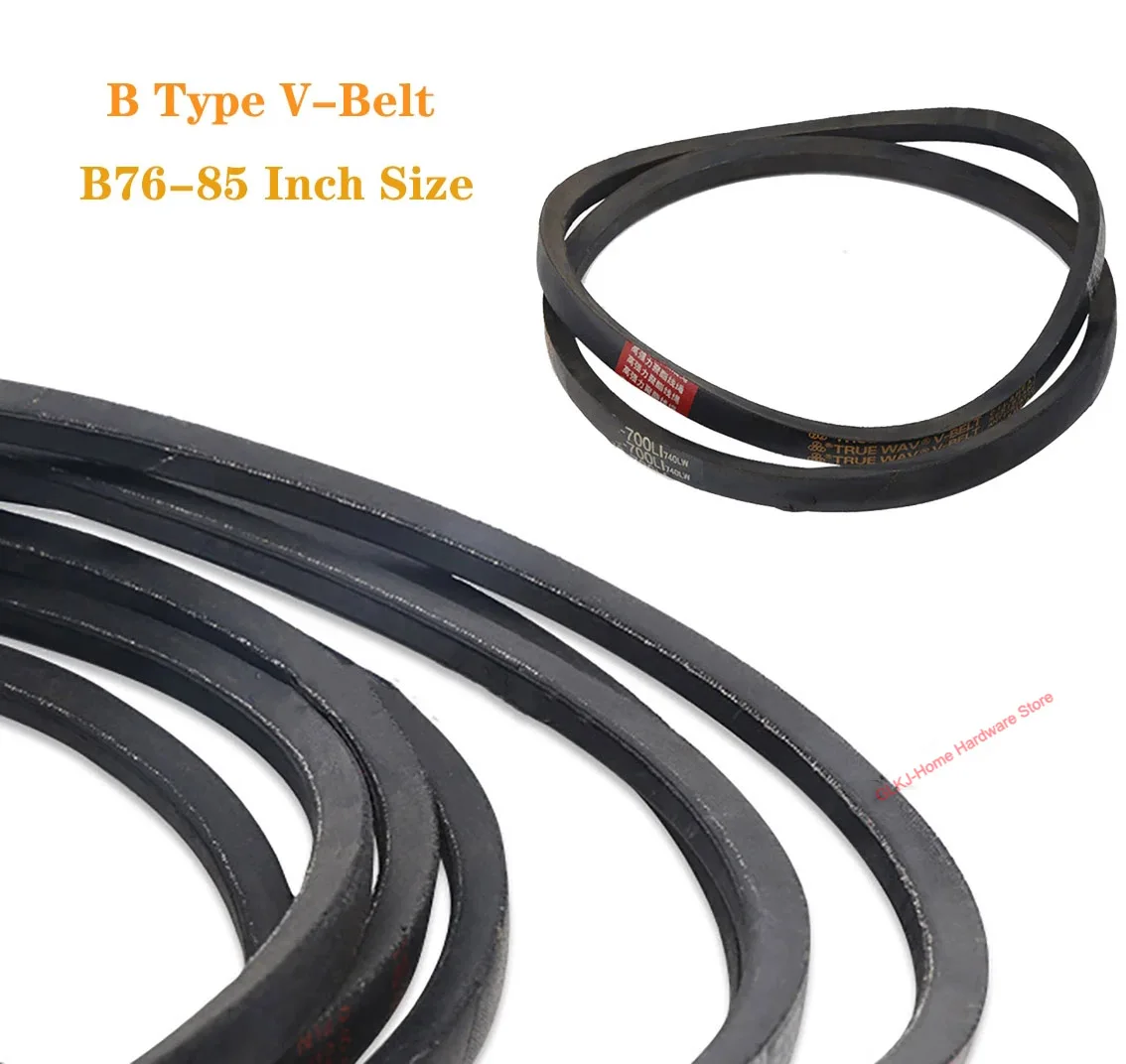

1Pcs B76/77/78-85 Inch Size B Type V-Belt Black Rubber Triangle Belt Industrial Agricultural Mechanical Transmission Belt