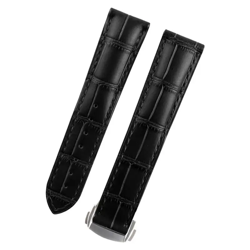 SCHIK Luxury Watch Band For Omega Strap Seamaster Genuine Leather Bracelet Deployment Buckle Tool Replacement Watch Accessories