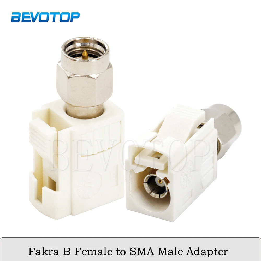 

2PCS/Lot SMA Male Plug to White Fakra B Female Jack 50 Ohm Straight RF Coaxial Adapter