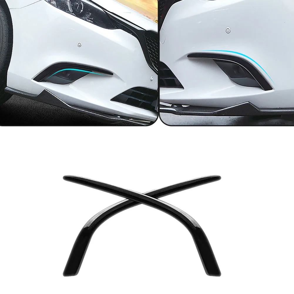 

Автомобильная передняя противотуманная лампа, крышка, отделка, бампер, молдинг, украшение, ВЕКО для бровей для Mazda 6 Atenza M6 2017 2018, ярко-черный