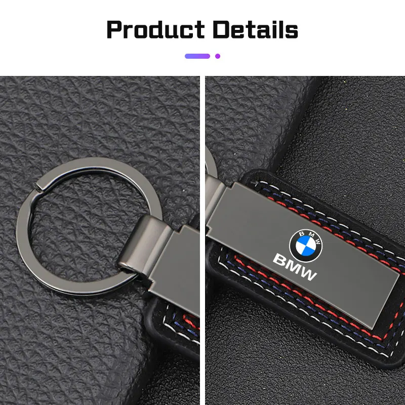 BMW M M3 M5 E36 E39 E46 E60 E90 E91 E92 F15 F30 X1 X3 X5 용 자동차 엠블럼 가죽 금속 키링
