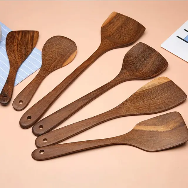 Cookware Natural Health Wooden Kitchen Tool Kitchenware Rice Spoon Wood Spatula Cooking Utensil Turner Shovel