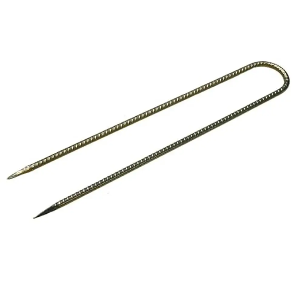 Heavy Duty 24" U-Shaped Rebar Stakes 1/2" #4 Rebar Ground Anchors Galvanized Steel 10 Pack