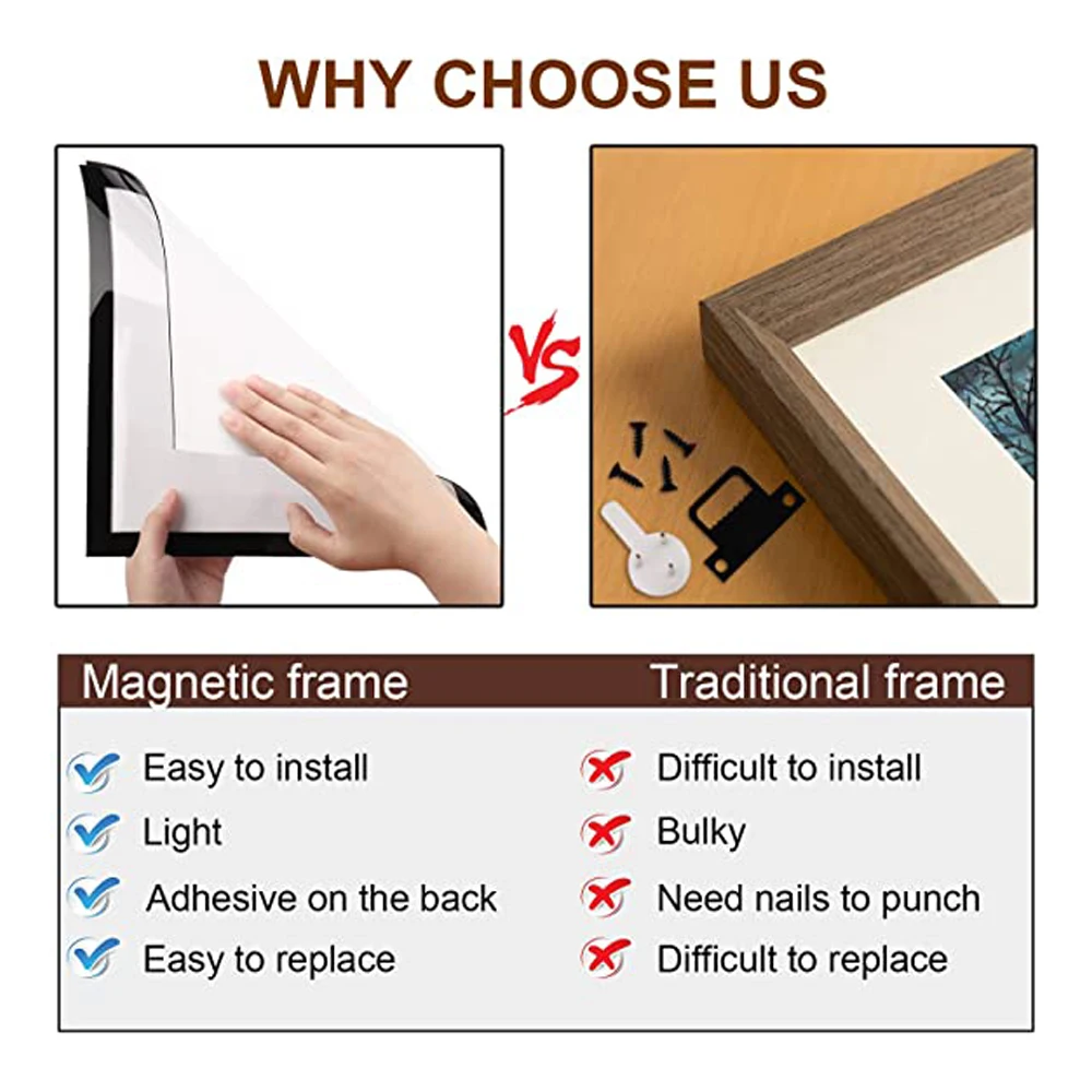 A3/A4 Black Magnetic Photo Frame For Diamond Painting Frames Diamond  Embroidery Tools Frame Creative Living